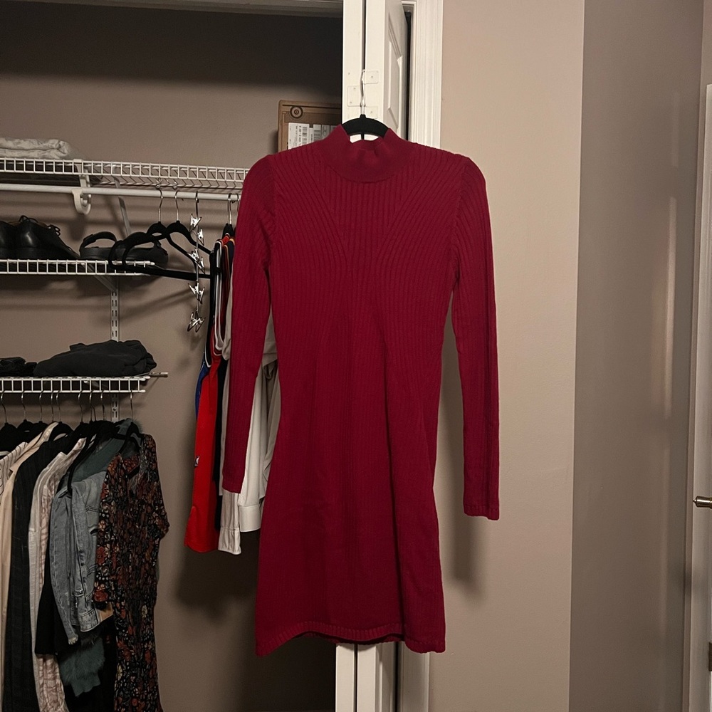 & other stories magenta sweater dress